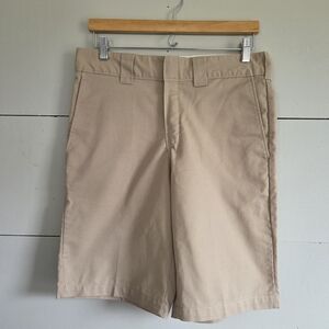 Dickies Flex Regular Fit  Shorts Beige Polyester Cotton Pockets